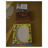 Leather Wallet & Hand Painted Frame