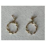Vintage Twisted Hoop Earrings
