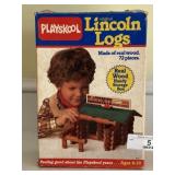 Box of Playschool Lincoln Logs
