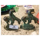 Pair of Bronze End of Trail Bookends