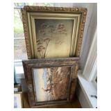 Two Framed Elk Artworks