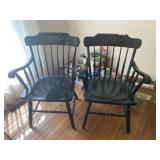 2 Vintage Eagle Decorated Arm Chairs