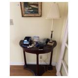 Demi-Lune Hall Table & Lamp