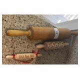 3 Wood Rolling Pins