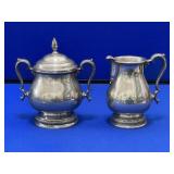 Prelude International Silver Creamer & Sugar
