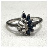 Sterling Ring with Sapphires