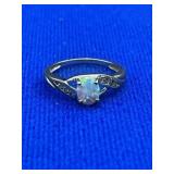 Sterling & Opal Ring