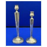 2 Sterling Silver Candlestick Holders