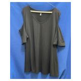 Black Cold Shoulder Top