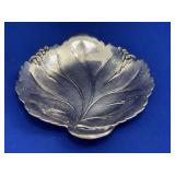 Decorative Leaf Silver Plate Tray