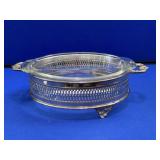 Silver Plate Divided Dish Serving Stand