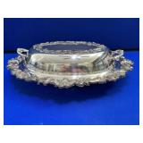 Silver Plate Covered Serving Bowl