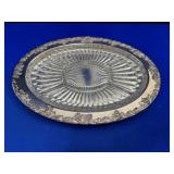 Gorham Silver Plate Serving Tray & Glass Relish