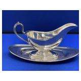 Silver Plated Gravy Boat & Under Tray