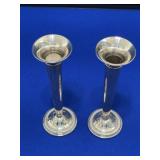 Pair of Rogers Sterling Silver Candlestick Holders