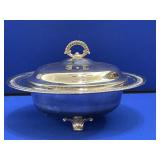 Silver Plated Lidded Footed Bowl