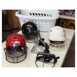 Softball Helmets & Face Mask Lot