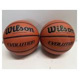 2 Wilson Evolution Indoor Basketballs
