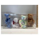 Ty Beanie Baby Bears w/ Display Cases Lot
