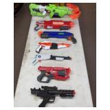 7 Nerf Blaster Lot w/ Crossbow & Mega Guns