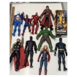 Marvel Hero Figure Lot Hulk Iron Man Thor