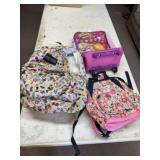 Kids Backpacks & Rolling Bag Lot