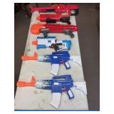 6 Nerf Blaster Gun Lot w/ Accessories
