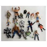 Mixed Action Figure Lot w/ Superheroes & Toys
