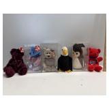 Ty Beanie Babies Bears Penguin Eagle Lot