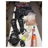 Youth Baseball Gear Lot w/ Catcher Set