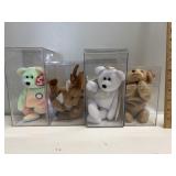Ty Beanie Babies w/ Cases Bear & Reindeer Lot