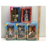 5 Sports Bobbleheads & Headliners Figure Lot