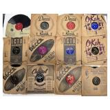 12 Vintage 78 RPM Record Lot w/ Sleeves
