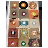 15 Vintage 45 RPM Record Lot Mixed Labels