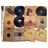12 Vintage 78 RPM Record Lot w/ Sleeves