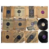 12 Vintage 78 RPM Record Lot w/ Sleeves