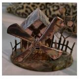 Vintage Tin Windmill Music Box