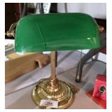 Brass & Glass Bankers Lamp