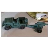 Vintage Auburn Rubber Military Truck & Gun