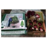 Vintage Ornaments & Tree Stand