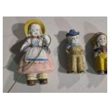 Cowboy, Indian & Little Bo Peep Bisque Figures
