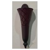 Vintage Ruby Red Bohemian Glass Wall Pocket