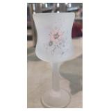 Vintage Frosted Glass Candleholder
