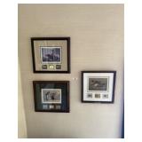 3 Framed Limited Edition Duck Prints & Stamps