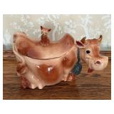 Pottery Cow Cookie Jar
