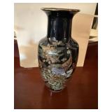 Peacock Painted Vase