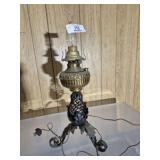Antique Electrified Oil Lamp Base