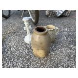 2 Stoneware Pottery Pieces & Misc.