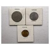 Lot of 3 Foreign Coins