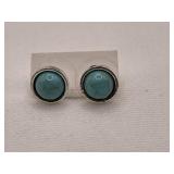 Solitaire Turquoise Earrings